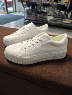 Rockfish瑕疵款春秋皮面厚底小白鞋无原装鞋垫款