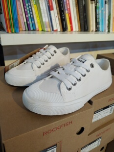 微瑕疵 学院文艺风板鞋 正品 女款 百搭 Rockfish春夏帆布鞋