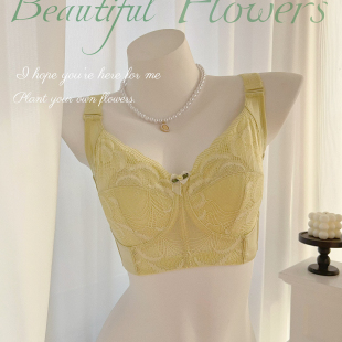 显小调整型 蕾丝内衣无钢圈防下垂收副乳文胸 佛山工厂清BCD超薄款