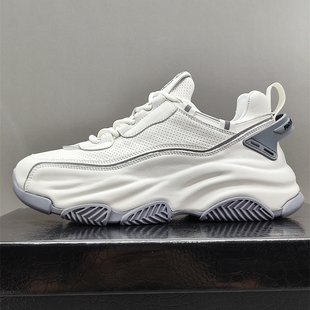 潮流老爹鞋 时尚 百搭包底休闲运动鞋 头层牛皮外贸工厂出口清仓男鞋