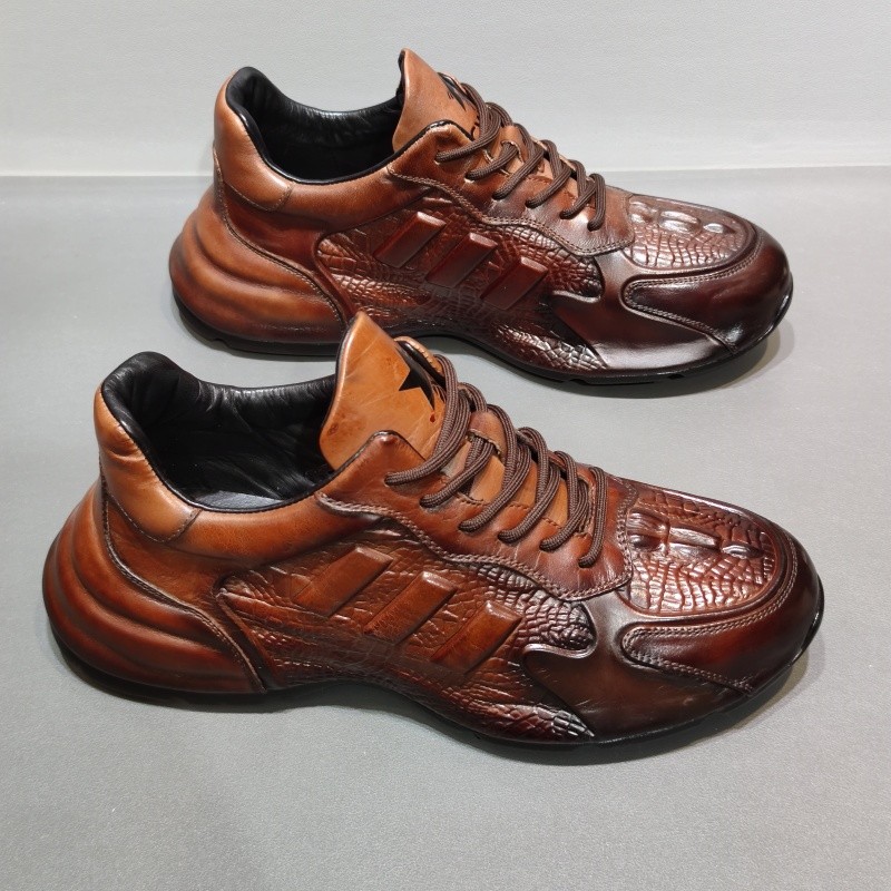 特价头层牛皮透气老爹鞋潮厚底