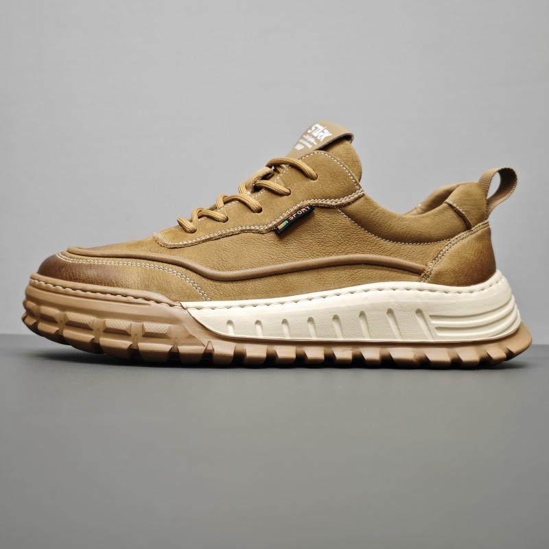 外贸男鞋真皮跑鞋欧洲站新款超轻底时尚潮流运动鞋运动休闲鞋复古