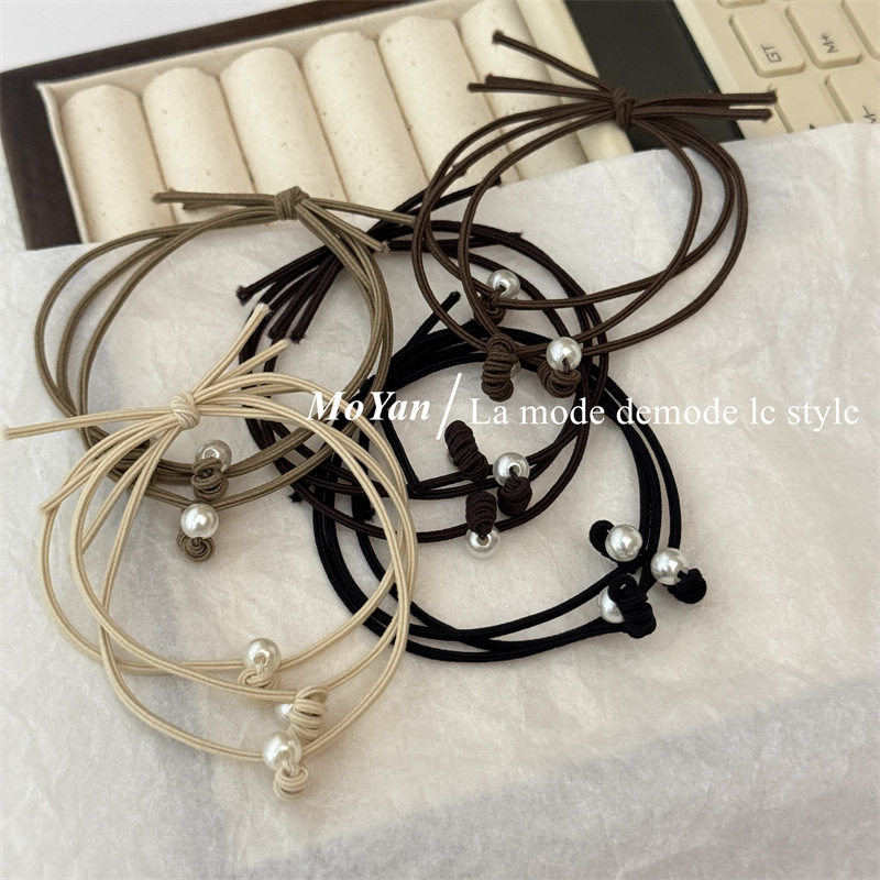 小众设计感头绳女气质皮套高弹力耐用发绳扎头橡皮筋简约珍珠发圈,饰品/流行首饰/时尚饰品新,发饰,淘宝优惠券,粉丝福利购,淘宝优惠卷