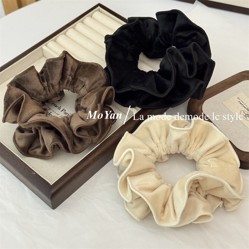 网红丝绒大肠发圈韩版绒面发绳立体双边头花简约纯色高级感扎头绳,饰品/流行首饰/时尚饰品新,发饰,淘宝优惠券,粉丝福利购,淘宝优惠卷