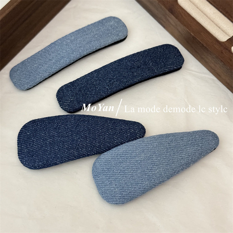 复古几何牛仔色简约长方三角bb夹刘海夹边夹碎发夹新款百搭发夹子,饰品/流行首饰/时尚饰品新,发饰,淘宝优惠券,粉丝福利购,淘宝优惠卷