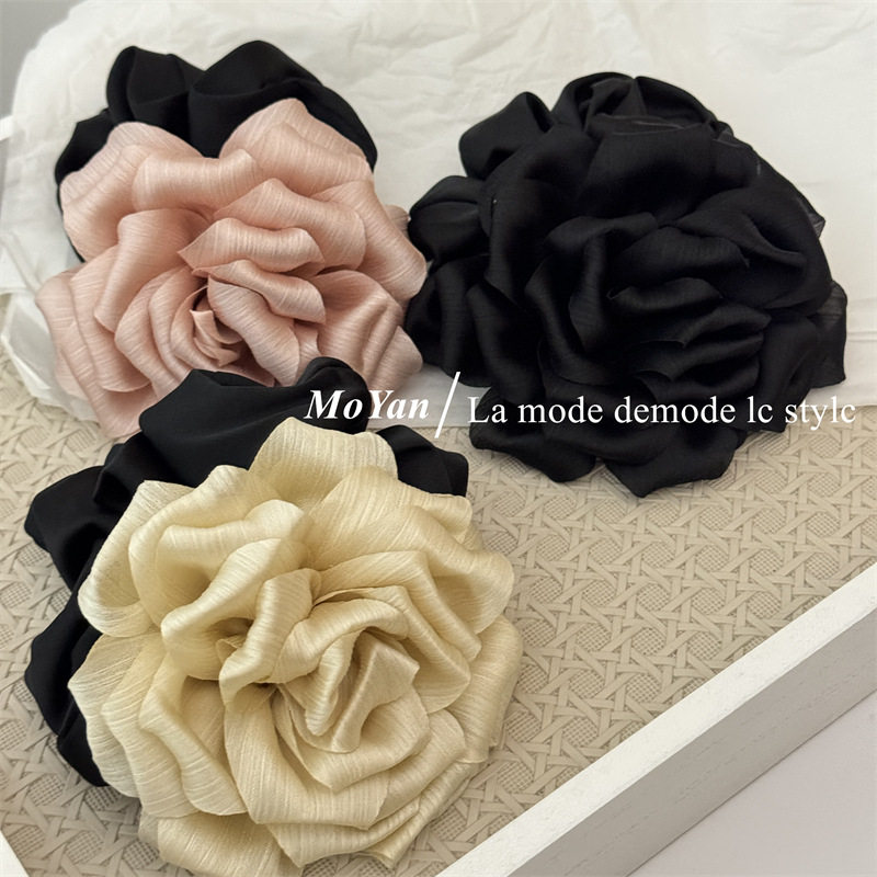 韩版立体山茶花布艺发圈女高级感花朵发绳复古气质扎头绳百搭头花,饰品/流行首饰/时尚饰品新,发饰,淘宝优惠券,粉丝福利购,淘宝优惠卷
