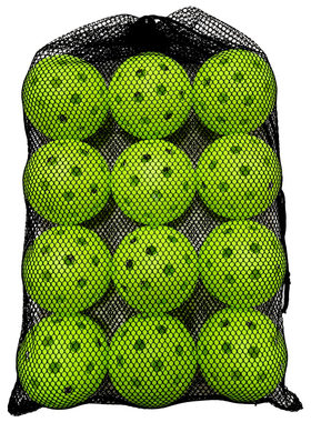 跨境特惠12个装40孔Pickleball洞洞球标准匹克球黑色网袋训练套装