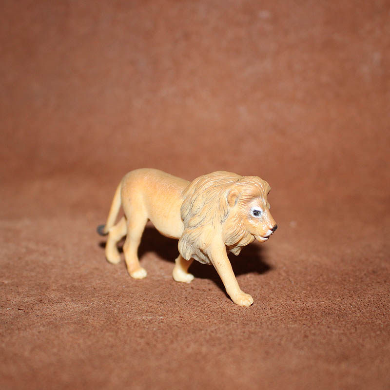safari 仿真动物模型沙具微拍摆件 野生动物 雄狮子瑕疵品