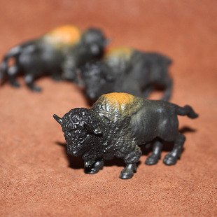 safari 仿真野生动物模型玩具迷你场景摆件 牦牛 野牛小号