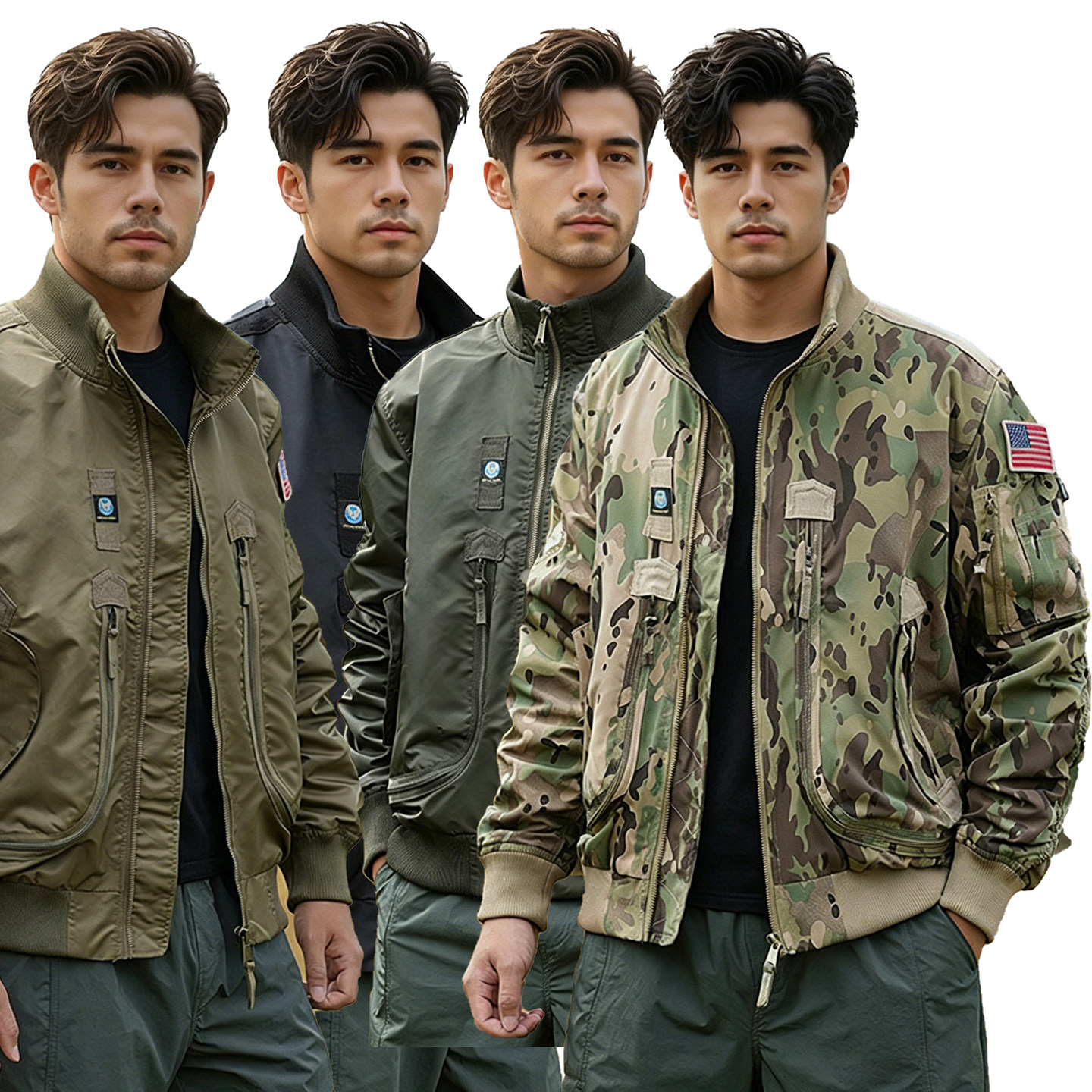 军迷美军美国101空降师Ma1飞行员夹克春秋季外套男士款宽松棒球服