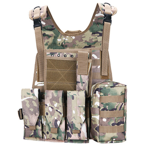 户外CP迷彩钓鱼美式真人CS小两栖战术背心军事作战马甲装备男士款