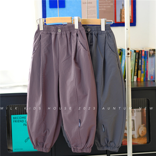 子潮牌童装 MILK 男孩百搭立体裤 新款 KIDS.男童弹力宽松休闲裤 秋装