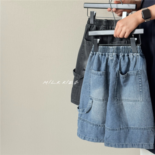 2026夏季 子 MILK 短裤 中大童宽松七分裤 裤 薄款 KIDS.男童牛仔裤 新款