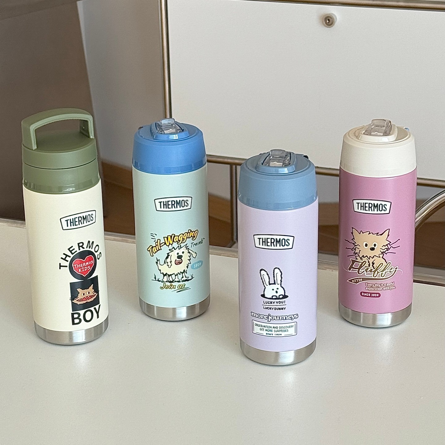 膳魔师儿童保温杯宝宝吸管杯一盖双用户外运动大容量直饮水杯复古,餐饮具,保冷/保温杯,淘宝优惠券,粉丝福利购,淘宝优惠卷