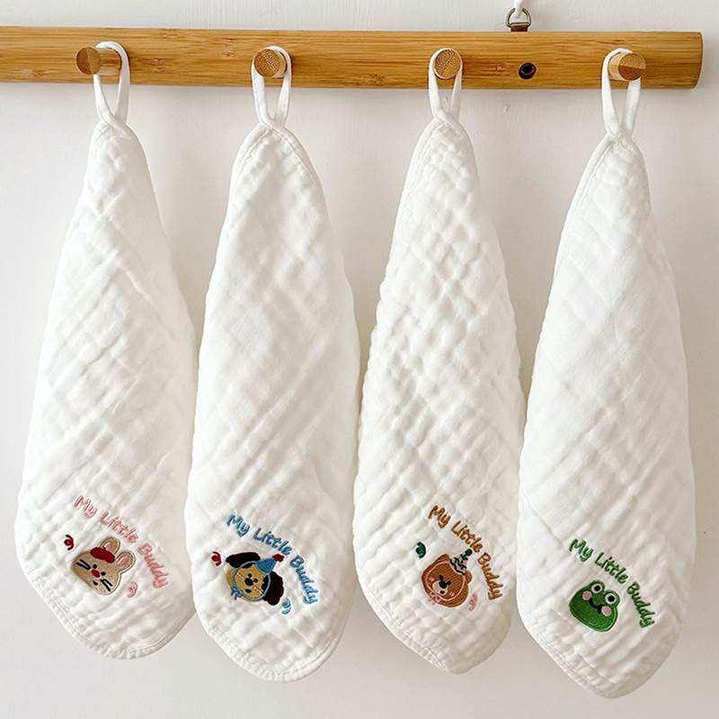 婴儿毛巾a类全棉儿童纯棉洗脸纱布小方巾新生儿宝宝洗澡巾口水巾