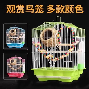 小型牡丹虎皮绣眼珍珠鸟专用鸟笼子家用大号豪华别墅 鹦鹉鸟笼新款