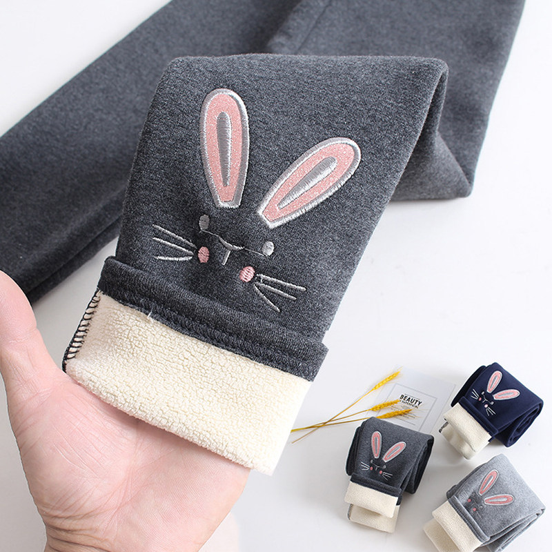 2026女童秋冬加绒加厚打底裤紧身无骨中大孩卡通兔子外穿弹力长裤,童装/婴儿装/亲子装,裤子,淘宝优惠券,粉丝福利购,淘宝优惠卷