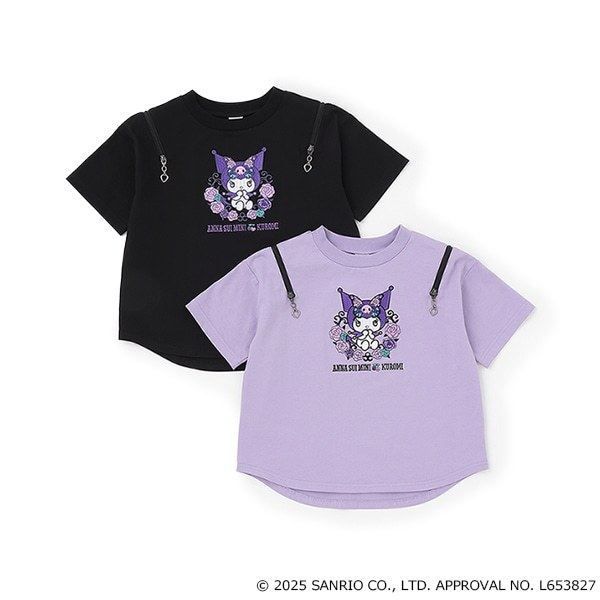 日系~外贸新款2025年中大童短袖女童花朵卡通兔子印花短袖T恤上衣