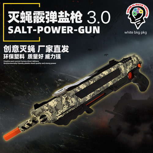 盐枪打苍蝇灭蚊仿真玩具散弹枪