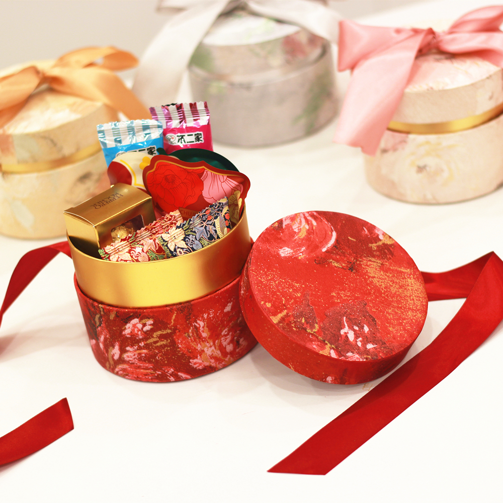 圆筒结婚喜糖盒创意礼品盒韩式盒