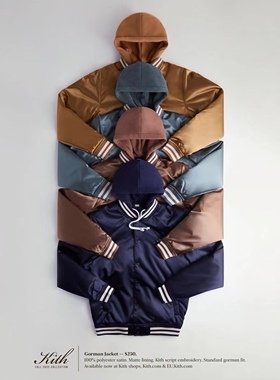 KITH Gorman Jacket 缎面连帽棒球服