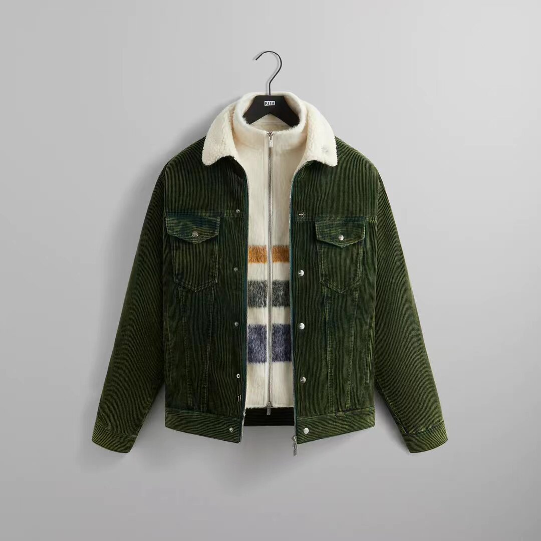 KITH CORDUROY LAIGHT JACKET - STADIUM 灯芯绒羊羔毛夹克棉衣