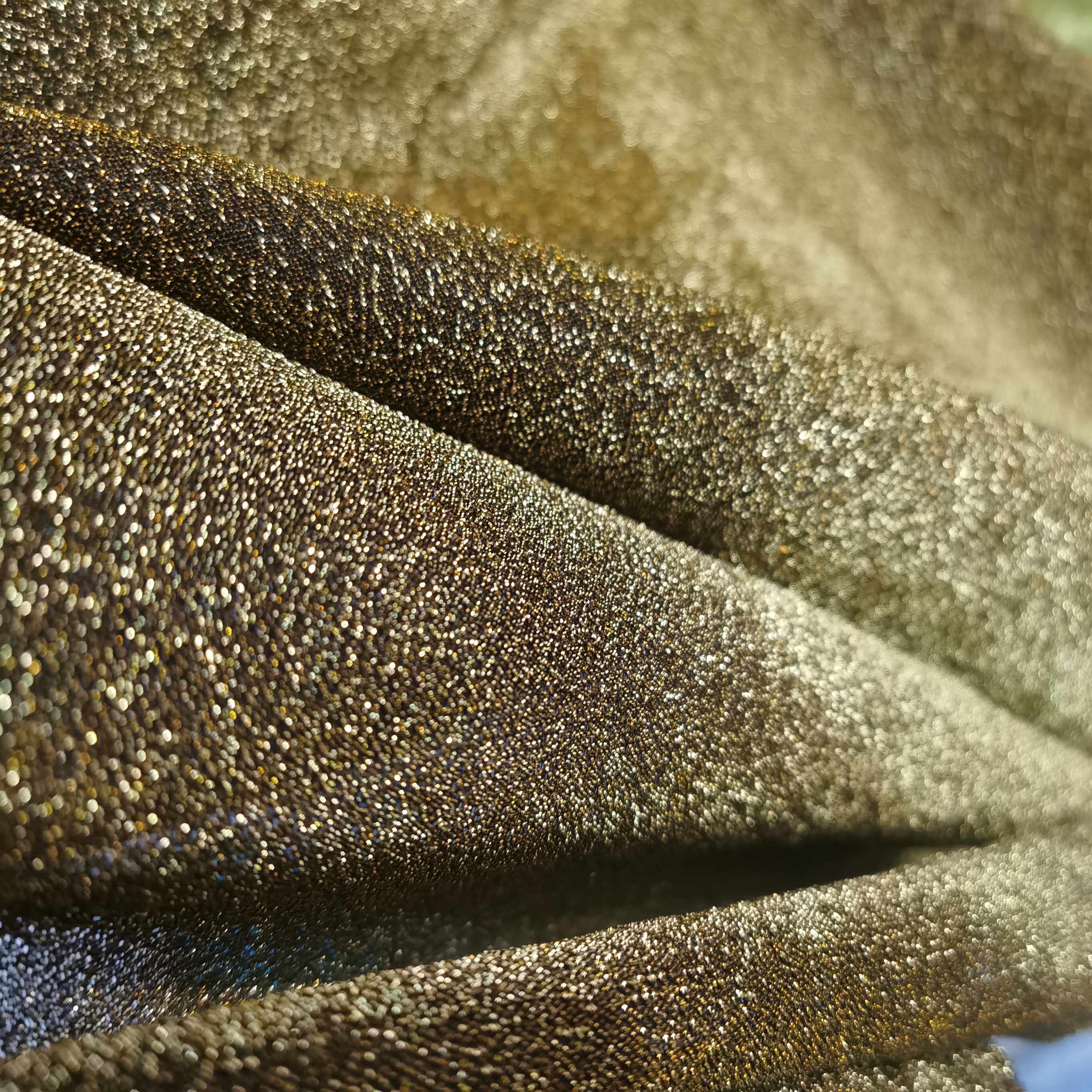 流沙 金色银色闪光肌理亮光创意礼服舞台布料服装设计师面料