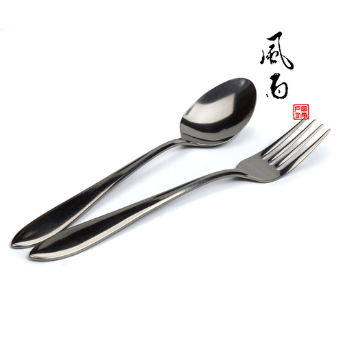 日本原产horie纯钛180mm刀叉勺