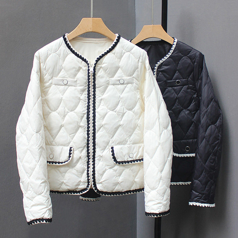 小香风薄款羽绒服短款女2025秋冬新款爆款小个子轻薄冬季女士外套