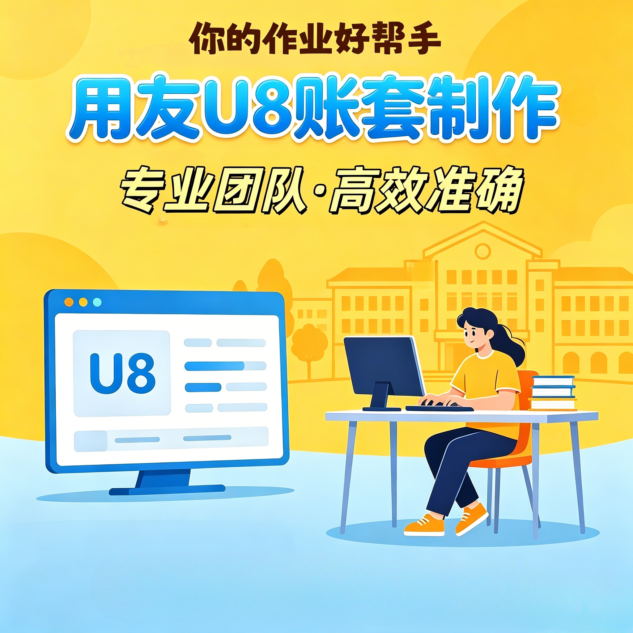 会计信息系统用友 U8 账套作业 实训成品制作 总账报表全套账套图片
