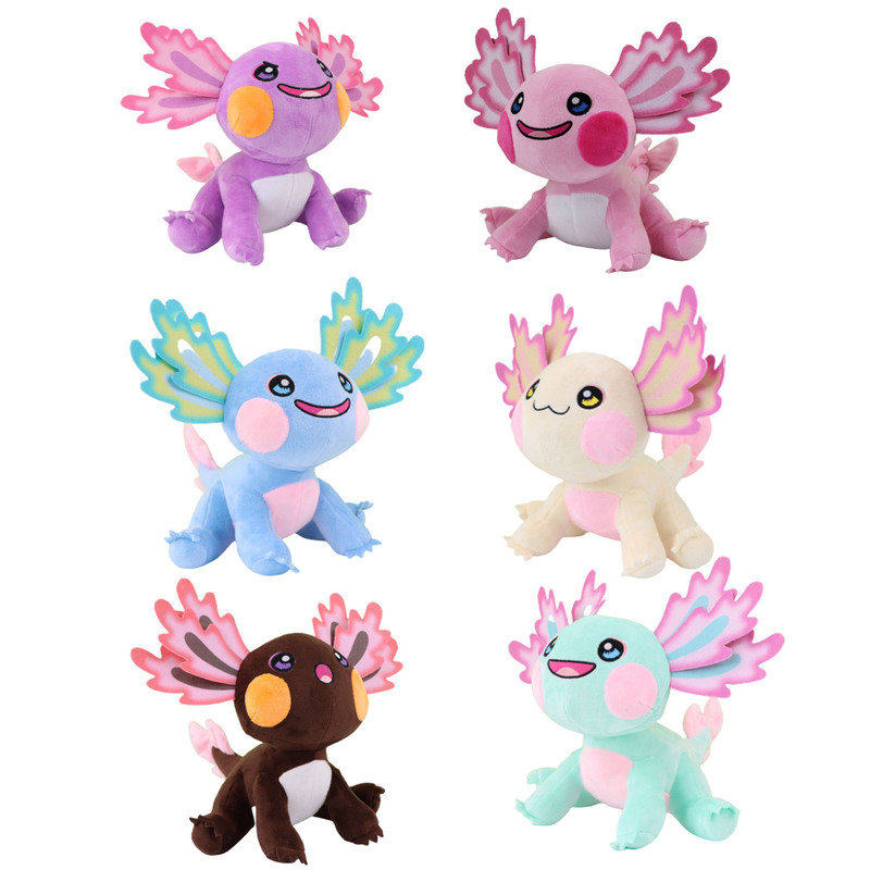 【蝾螈毛绒公仔】跨境新品axolotl玩具可爱六角恐龙玩偶儿童礼物