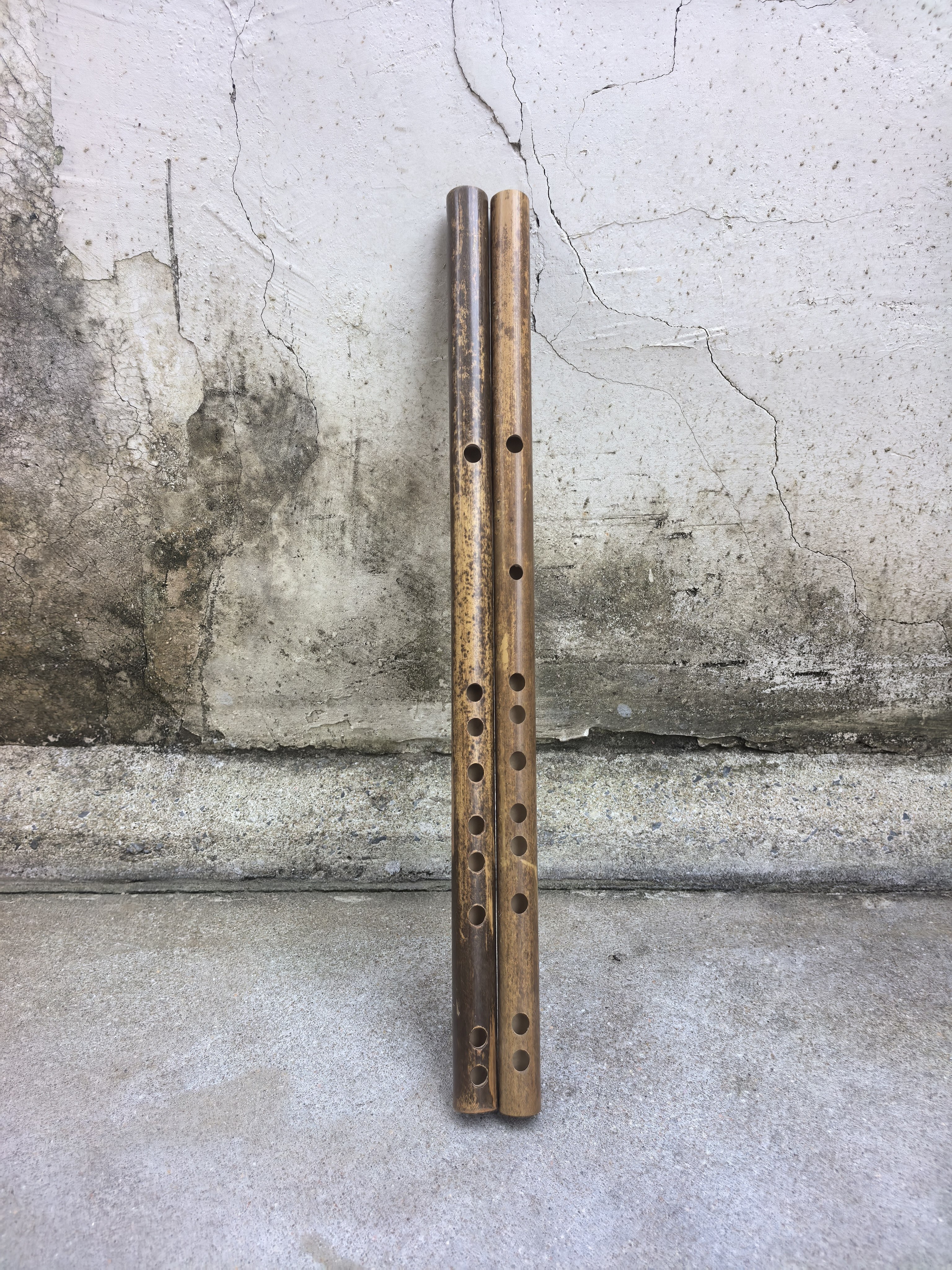 乐器竹笛保留竹皮无漆横笛古风朴素一节苦竹笛子初学入门无膜孔