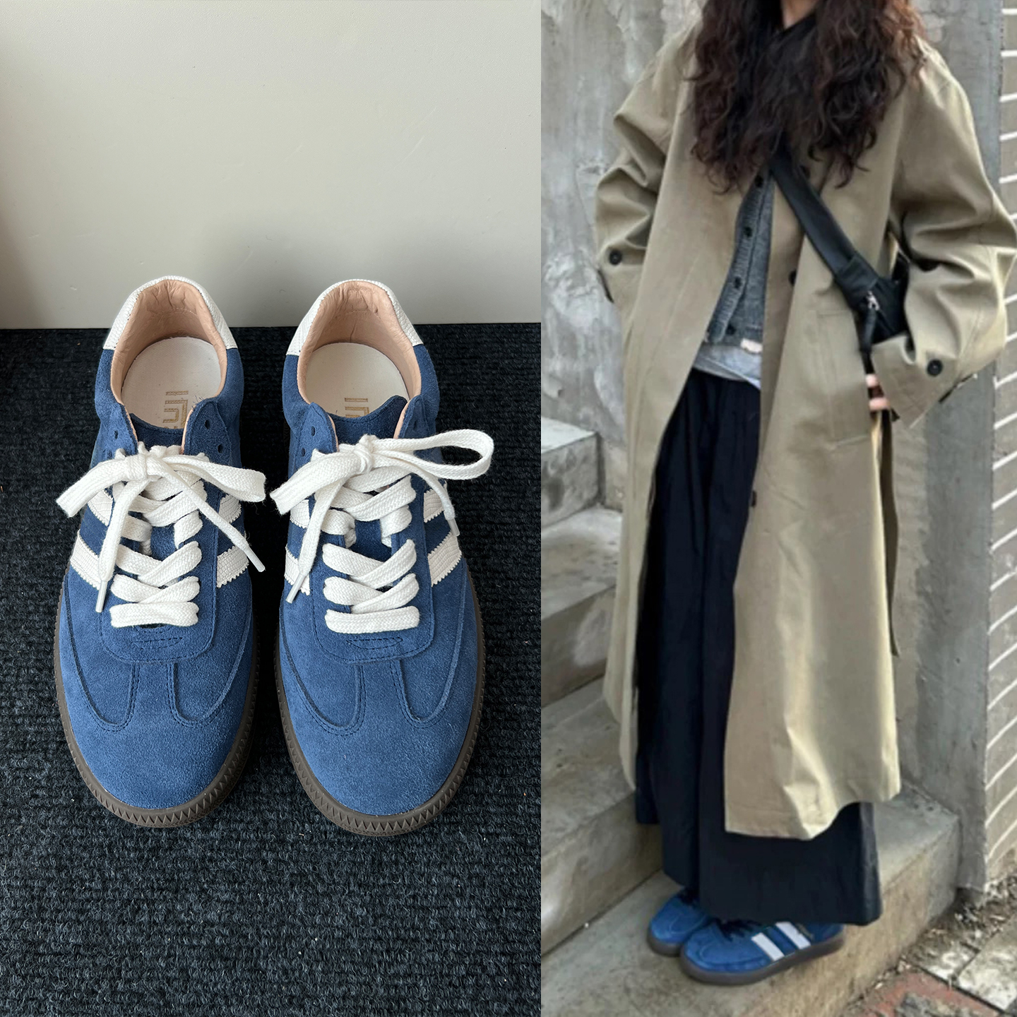 林印象厚底德训鞋女2025春季新款复古百搭休闲运动板鞋平底单鞋