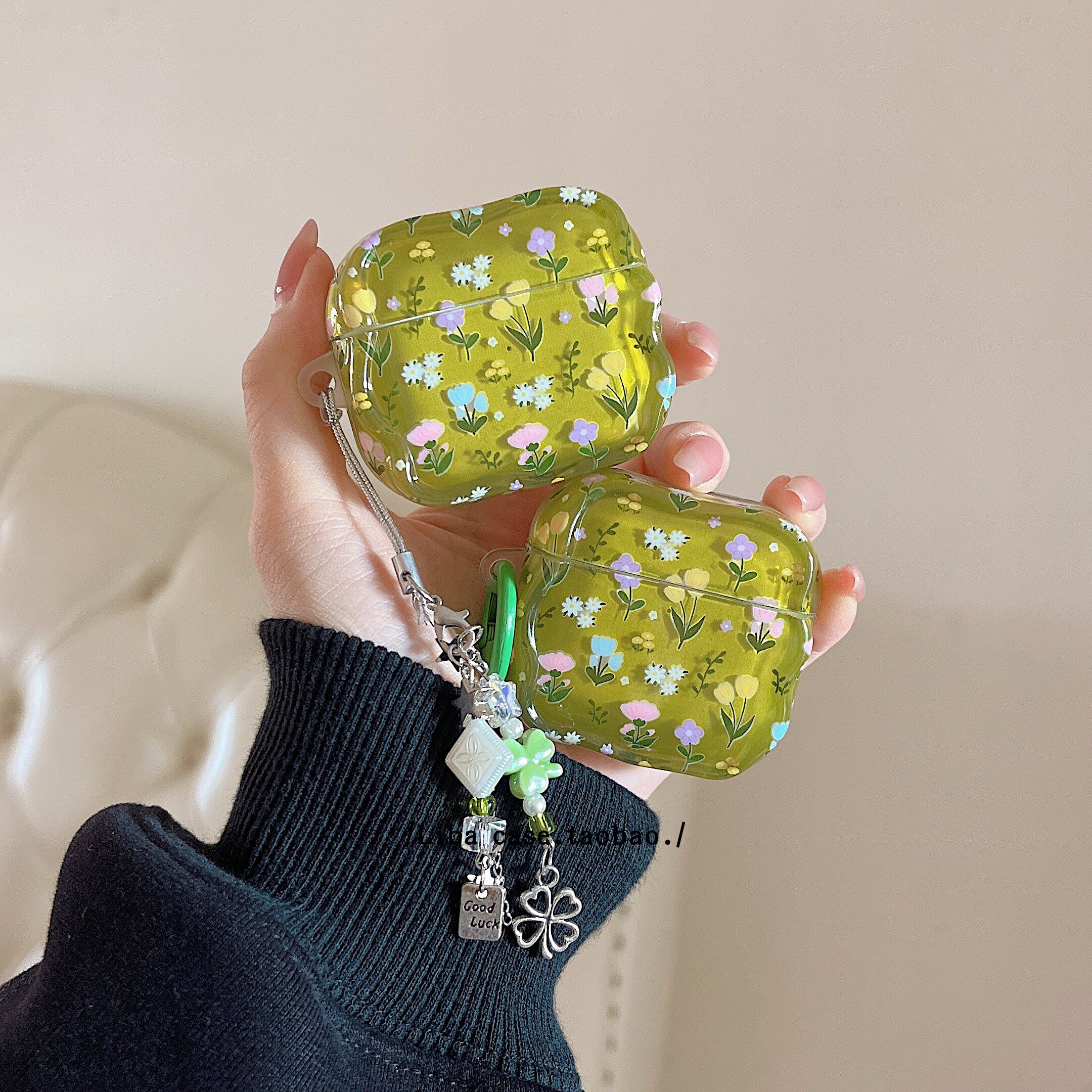 韩系郁金香花朵适用airpods4保护套苹果耳机保护壳airpo