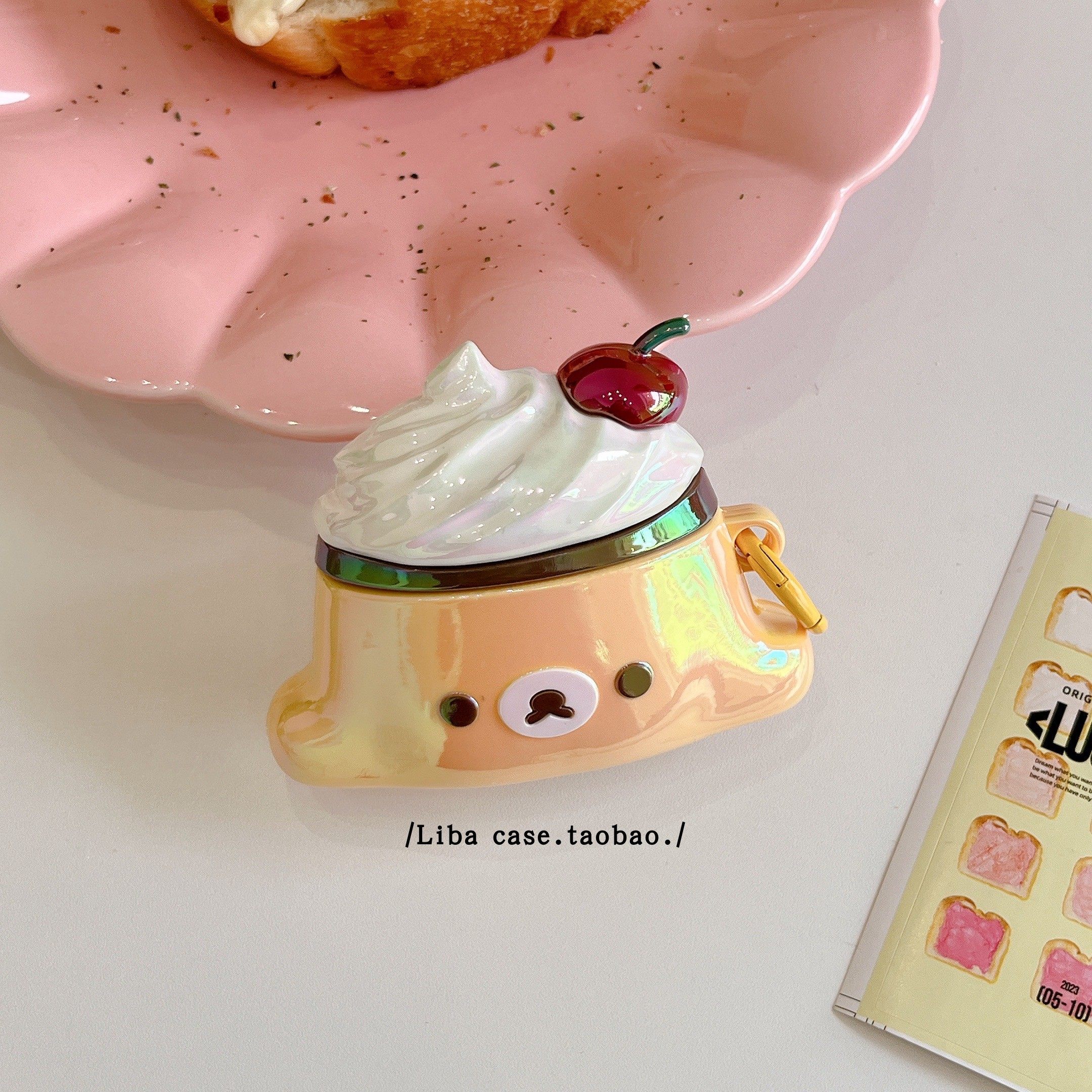 可爱卡通奶油布丁小熊适用Aipods4耳机保护套Airpods1/2代硅胶airpodspro2壳airpod软pro2个性airpods3保护壳,3C数码配件,耳机保护套,淘宝优惠券,粉丝福利购,淘宝优惠卷