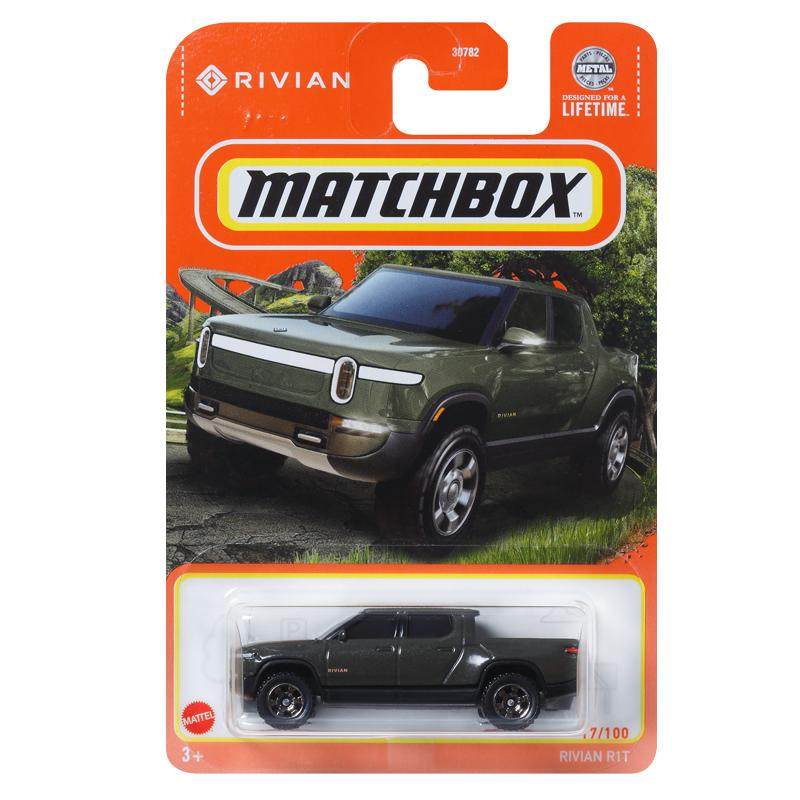 MATCHBOX火柴盒城市英雄小车模型儿童玩具RIVIAN R1T皮卡仿真合金