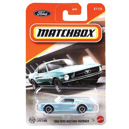 MATCHBOX火柴盒城市交通合金小车模型儿童玩具1968野马肌肉车25M
