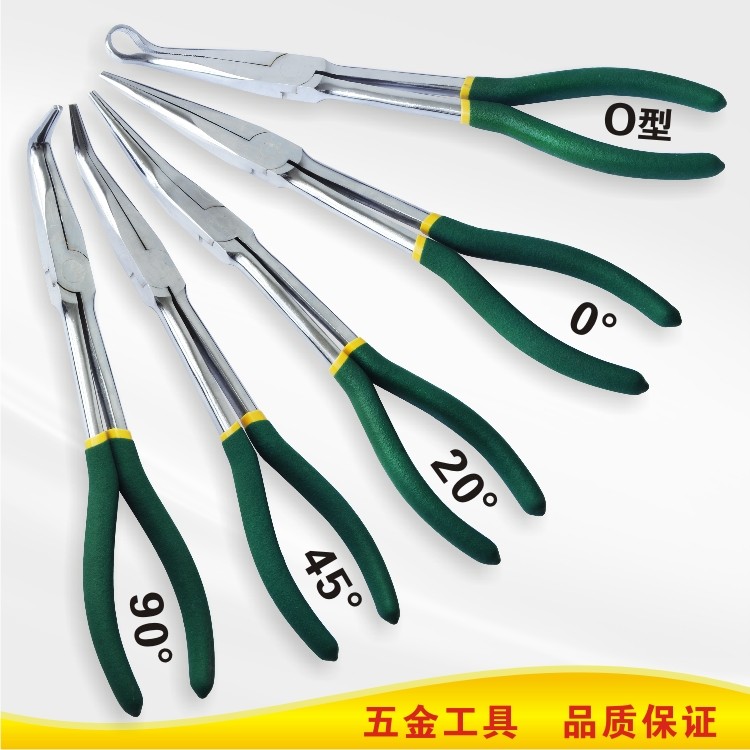 胜达工具 加长型尖咀钳 弯头尖嘴钳 尖头角度钳 O型夹持钳 包邮