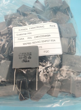 法拉Y2安规电容C46V2334KBA MKP66-760VAC-334 0.33uf P=27.5