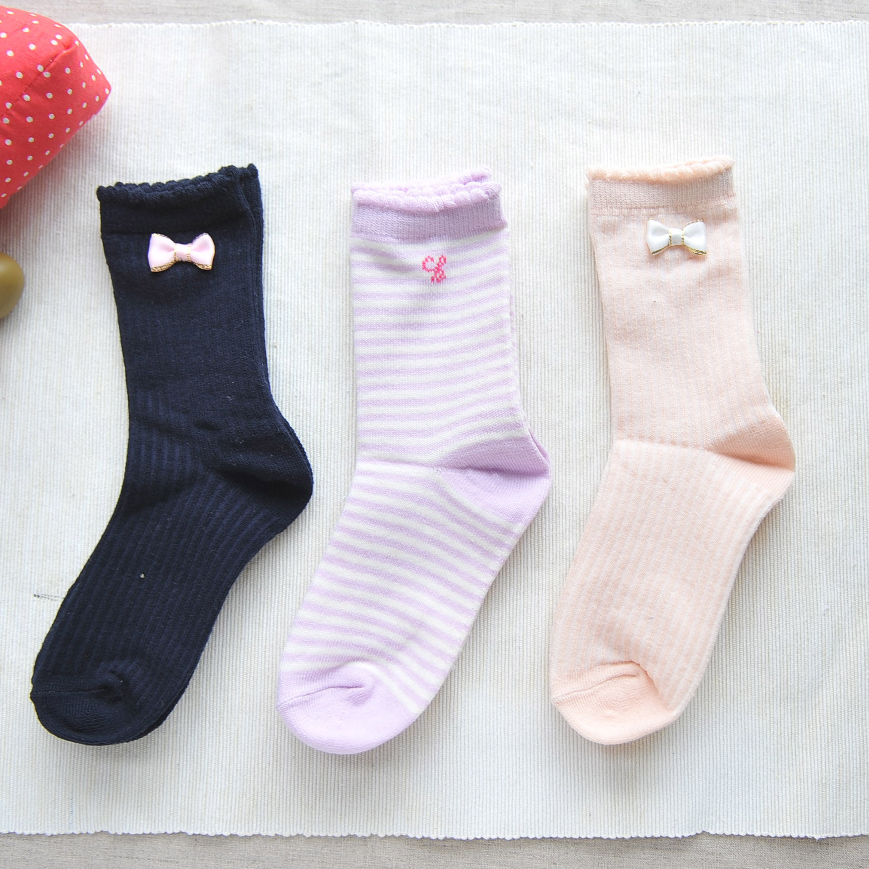 恐龙小汽车鲨鱼蝴蝶结儿童短袜 小朋友童袜幼儿园袜子学生袜