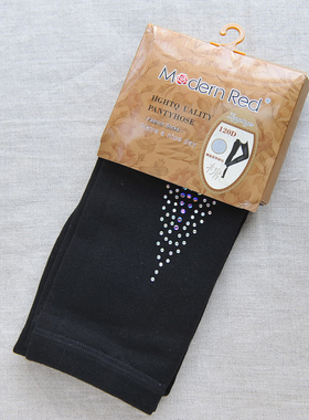 包邮 日本modern red 秋冬新品 黑色棉质打底裤 亮钻九分裤 靴裤