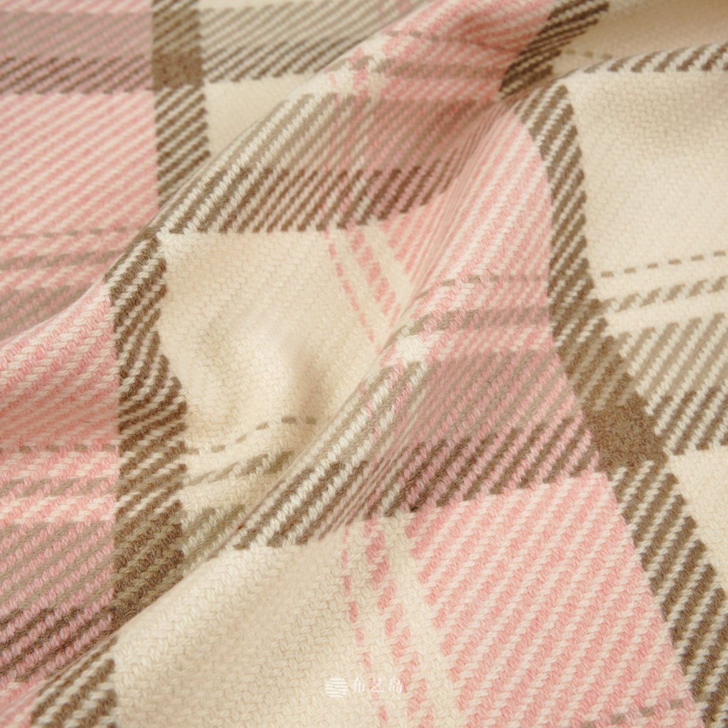 全羊毛 粉白蓝白大格子毛呢小香风布料西装套装裙大衣设计师面料A,居家布艺,海绵垫/布料/面料/手工diy,淘宝优惠券,粉丝福利购,淘宝优惠卷