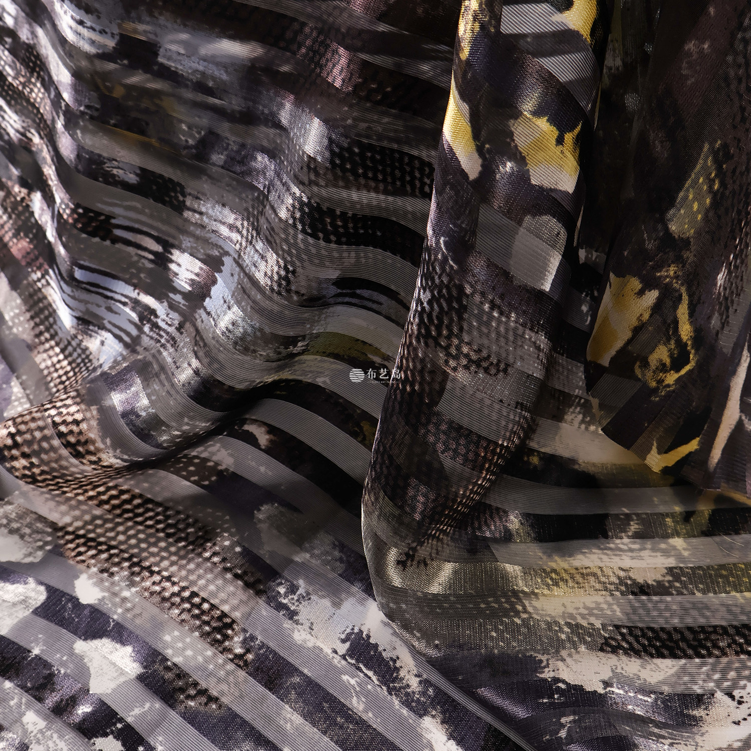 布艺岛雪纺服装设计师条纹面料