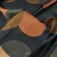 F Fabric Island's irregularly colored large polka dot soft and skin-friendly drape printed fabric is used for spring and summer clothing thumbnail 2