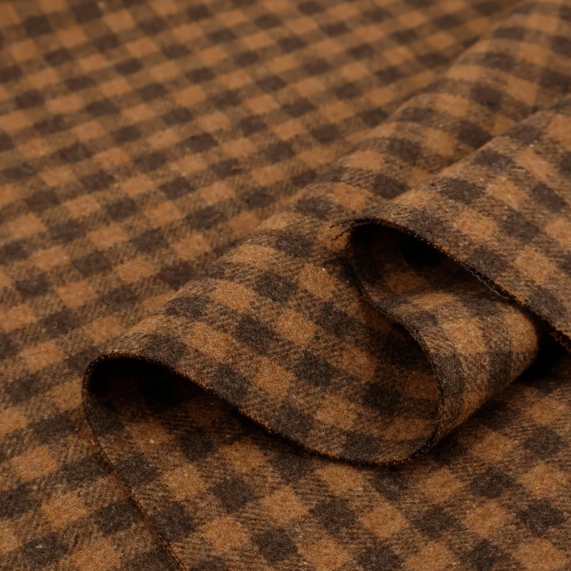 布艺岛羊毛大衣欧美格纹布料