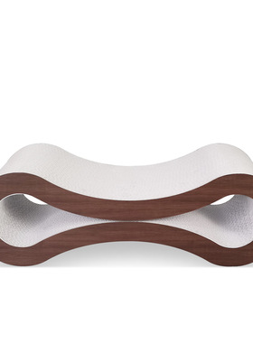 工厂现货瓦楞纸猫抓板白色彩坑8字亚马逊temu跨境56cm耐磨抓爆款