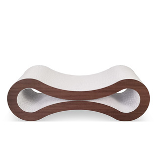 工厂现货瓦楞纸猫抓板白色彩坑8字亚马逊temu跨境56cm耐磨抓爆款