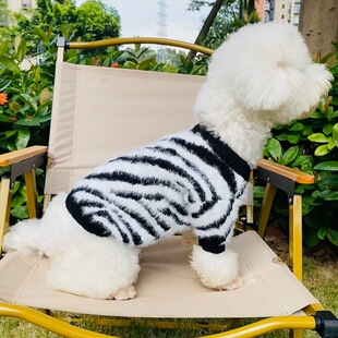 小狗衣服仿貂绒针织毛衣狗狗猫咪泰迪法斗条纹服装小型犬工厂现货