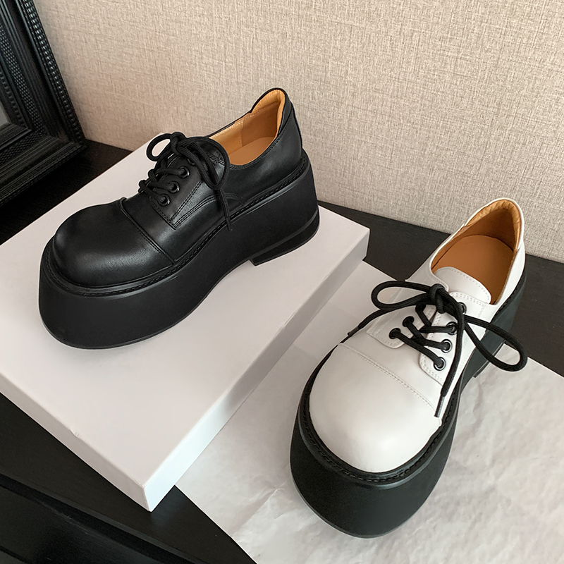 古菲斯奇女鞋松糕厚底单鞋学院风