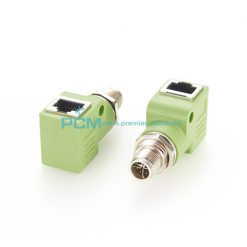 M12X编码转RJ45以太网延长接头